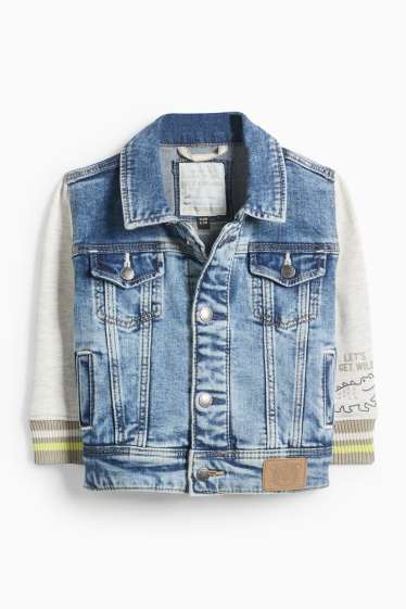 Baby: jongens - Wilde dieren - babyspijkerjasje - jeansblauw