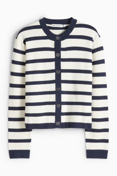 Děti - dívky - Top - tmavomodrá / krémově bílá