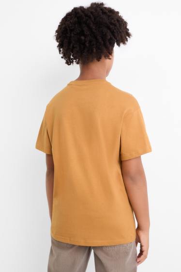 Kinder Jungen - Skateboard - Kurzarmshirt - braun