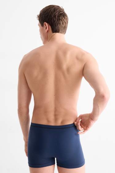 Hommes - Lot de 2 - boxers - sans coutures - bleu