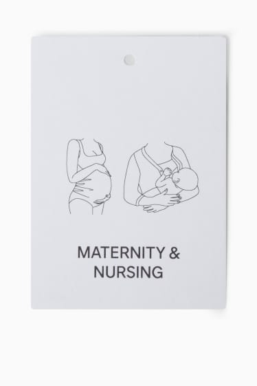 Donna - Maglia pigiama per allattamento - nero