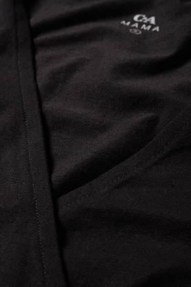 Donna - Maglia pigiama per allattamento - nero