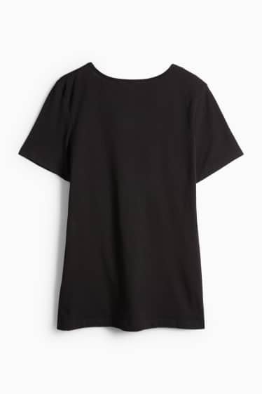 Donna - Maglia pigiama per allattamento - nero