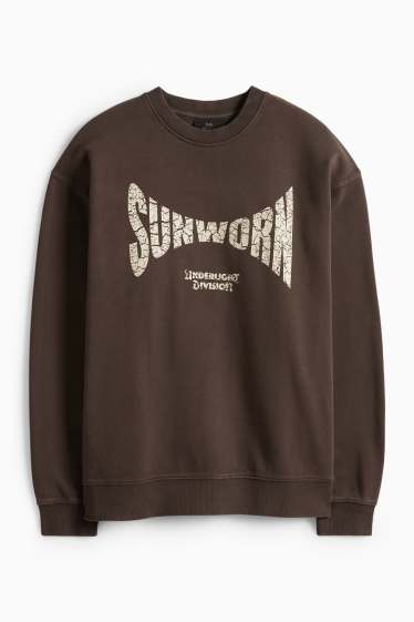 Home - Dessuadora oversized - marró