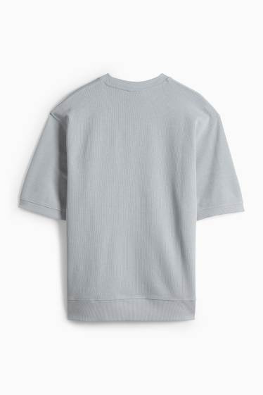 Men - T-shirt - relaxed fit - orange / light blue