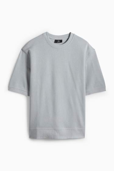 Men - T-shirt - relaxed fit - orange / light blue