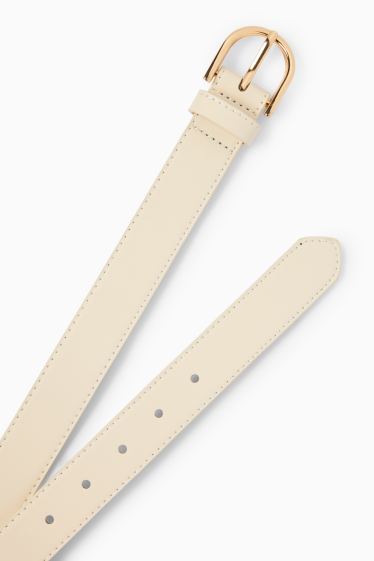 Dona - Cinturó - pell sintètica - beix clar