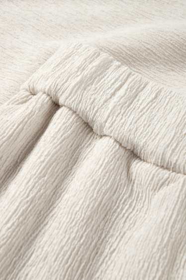 Damen - Jogginghose - strukturiert - hellbeige