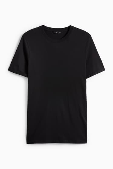 Heren - T-shirt - regular fit - zwart