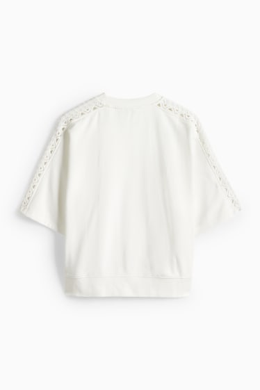 Femei - Bluză de molton - alb