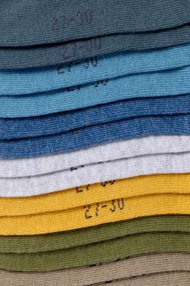 Kinder Jungen - Multipack 7er - Socken - gerippt - dunkelblau / weiss