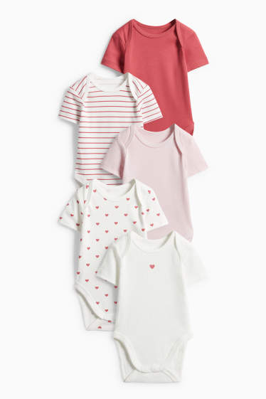 Bébés filles - Bodies croisés bébé - rose foncé