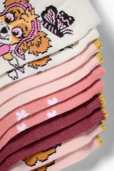 Enfants filles - Lot de 5 paires - La Pat’ Patrouille - Stella - chaussettes à motif - rose