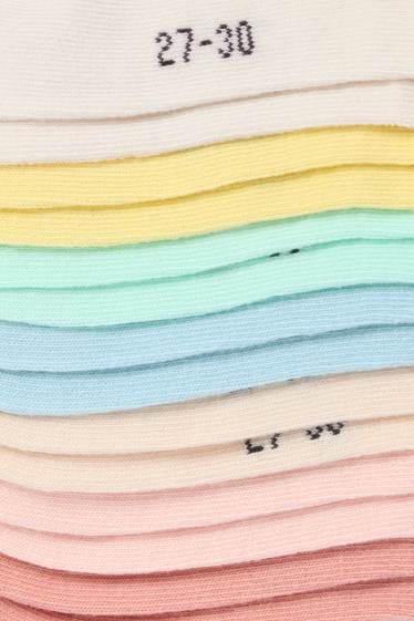 Children Girls - Multipack of 7 - socks - rose / light blue