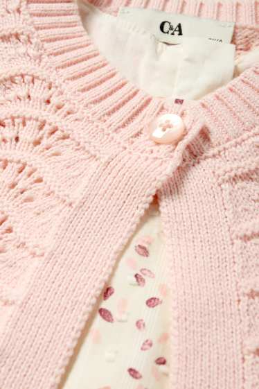 Children Girls - Dress - rose / beige