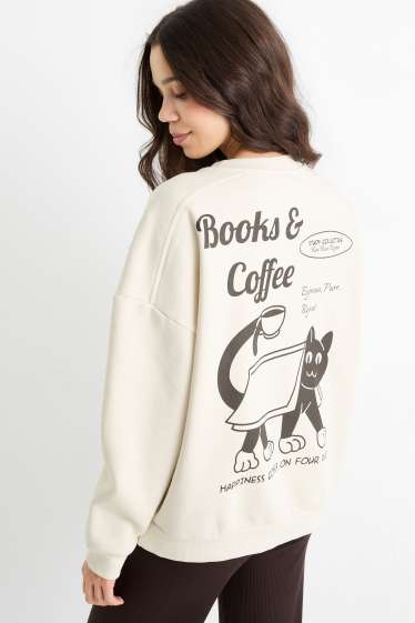 Dona - Dessuadora oversized - beix clar