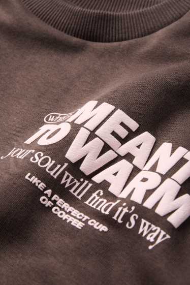 Dames - Oversized sweatshirt - donkerbruin