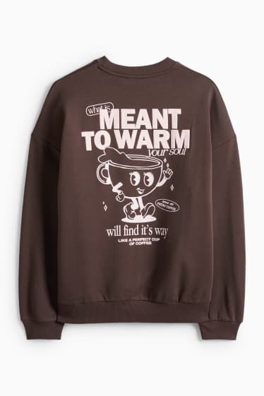 Dames - Oversized sweatshirt - donkerbruin