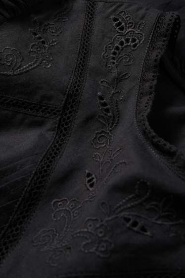 Dona - Brusa - brodat anglès - negre