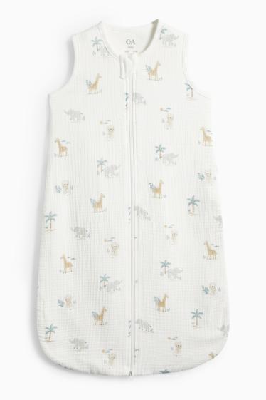 Bebeluși - fete - Sac de dormit bebeluși - alb