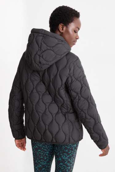 Mujer - Chaqueta acolchada con capucha - negro