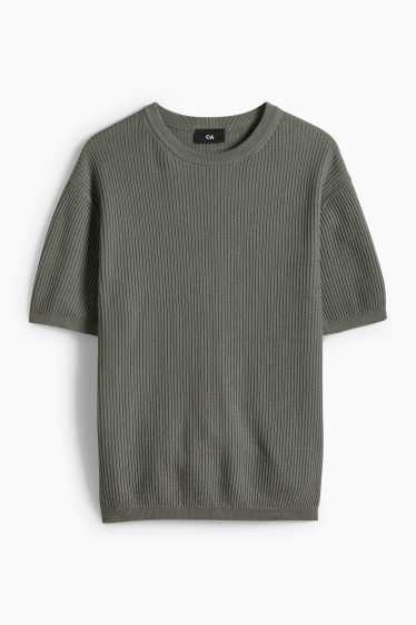 Pánské - Svetr - tmavozelená