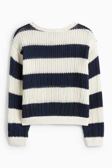 Enfants filles - Pull - blanc / bleu