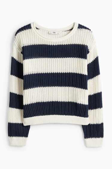 Enfants filles - Pull - blanc / bleu