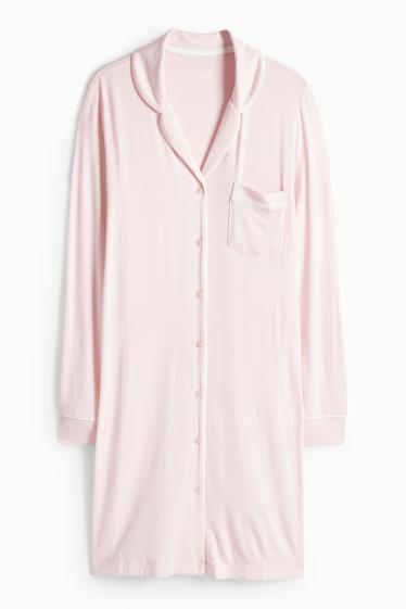 Damen - Viskose-Nachthemd - rosa