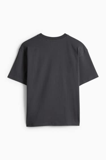 Kinder Jungen - Bär - Kurzarmshirt - dunkelgrau