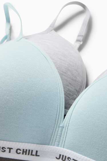 Children Girls - Bra set - light blue