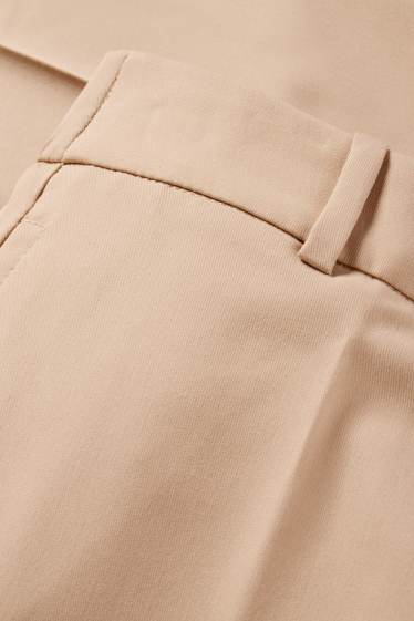 Dames - Business-broek - mid waist - cigarette fit - beige