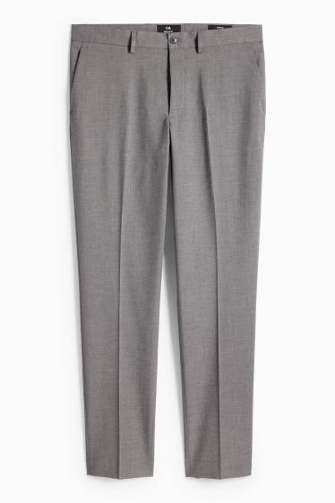 Herren - Hose - Regular Fit - Stretch - grau