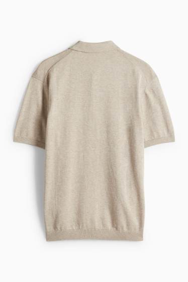 Pánské - Svetr - světle béžová