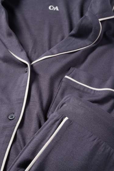 Femmes - Pyjama en viscose - bleu foncé