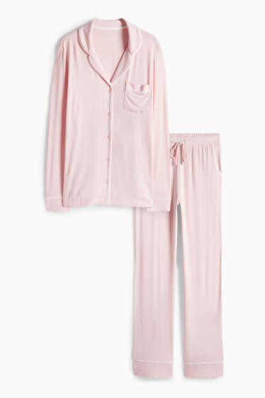 Damen - Viskose-Pyjama - rosa