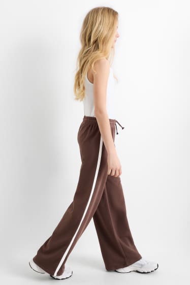 Enfants filles - Pantalon de jogging - marron foncé