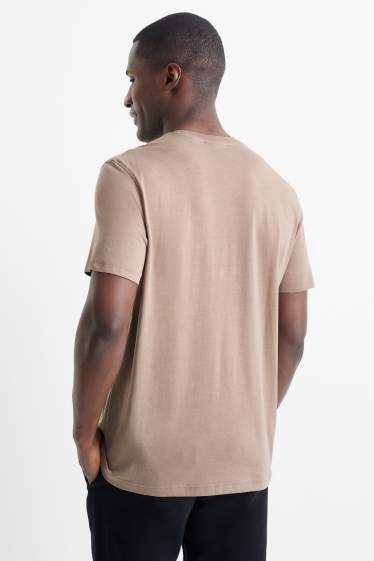Men - T-shirt - regular fit - taupe