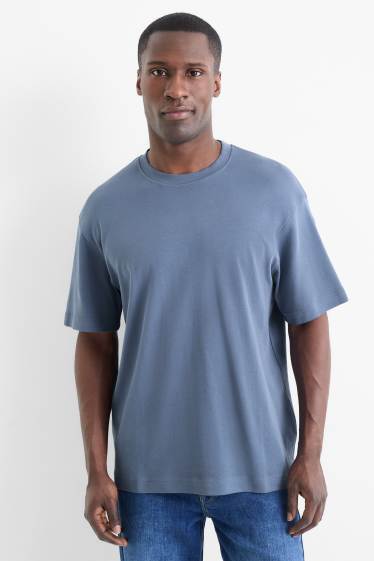 Hommes - T-shirt - relaxed fit - bleu