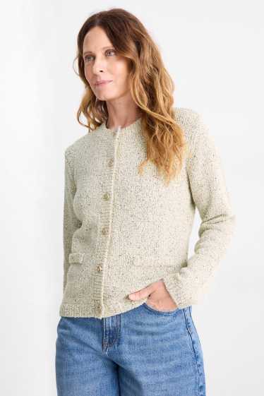 Women - Bouclé cardigan - beige