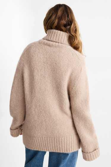 Dames - Coltrui - mix van mohair - beige