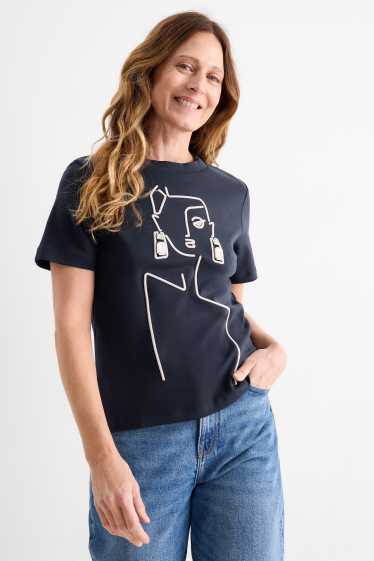 Donna - T-shirt - regular fit - blu scuro