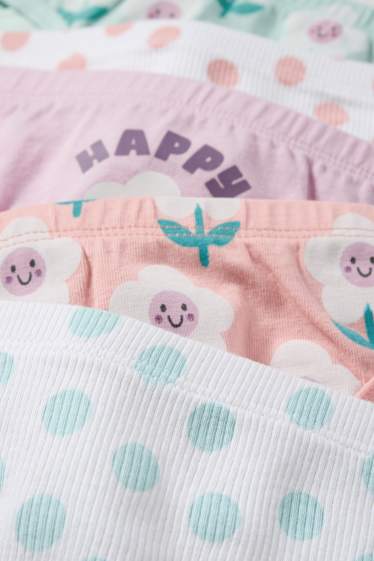 Kinder Mädchen - Multipack 5er - Blume - Slip - bunt