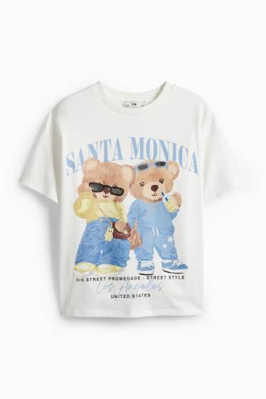 Děti - dívky - Medvídci - tričko s krátkým rukávem - bílá