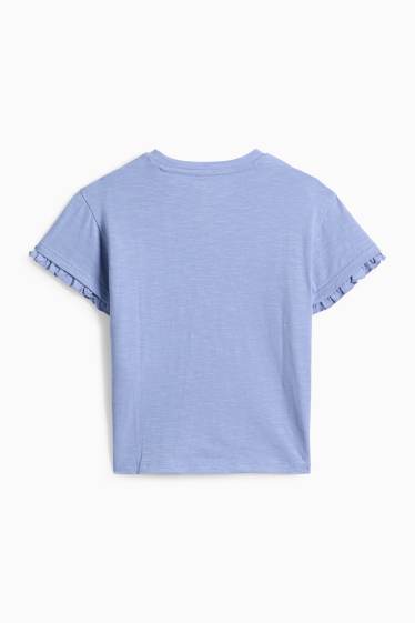 Children Girls - T-shirt - rose / light blue