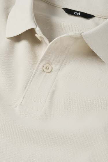 Pánské - Polokošile - regular fit - světle béžová