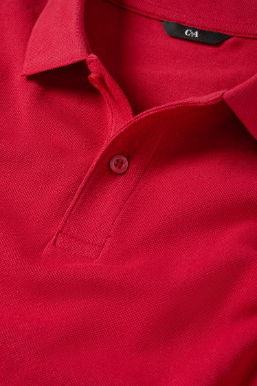 Pánské - Polokošile - regular fit - červená