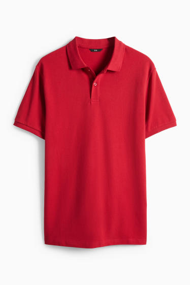 Pánské - Polokošile - regular fit - červená