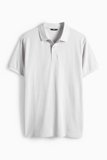 Pánské - Polokošile - regular fit - světle šedá