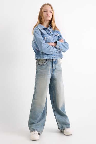 Children Girls - Baggy jeans - denim-light blue